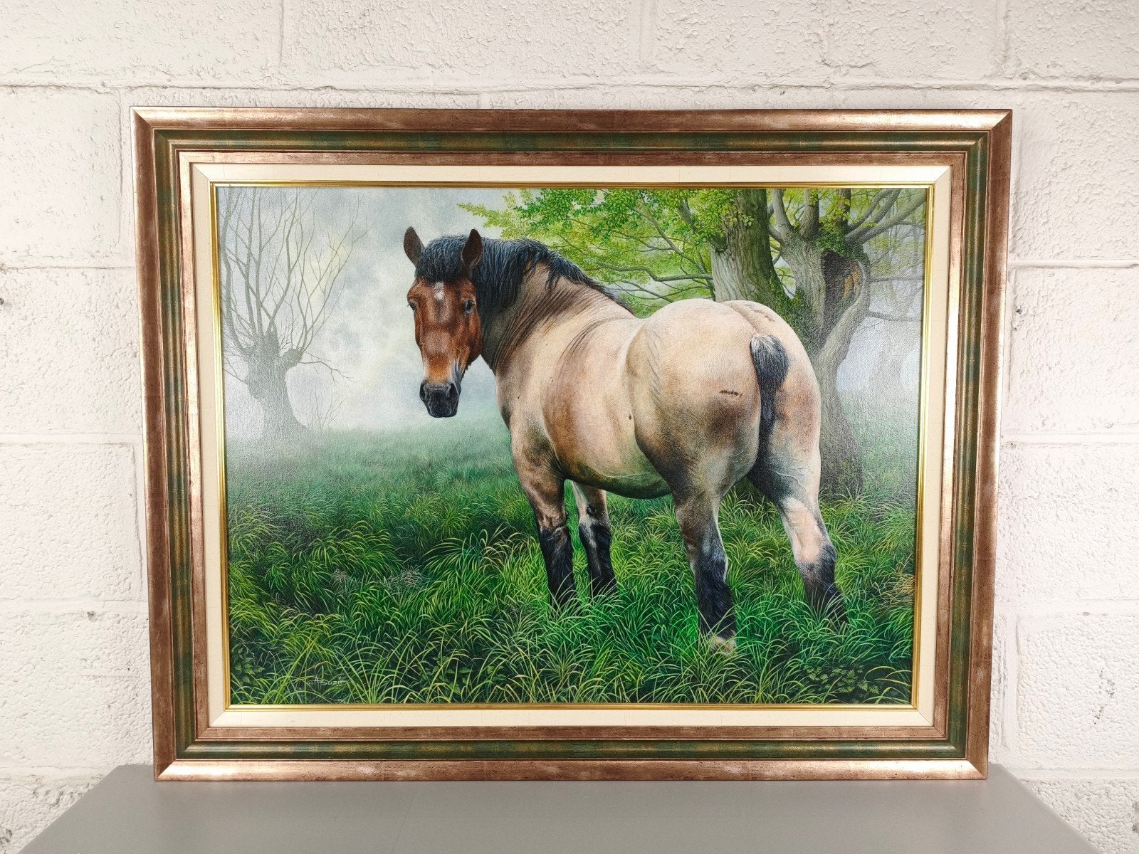 Groot schilderij André Buzin, Ophalen, Realistisch