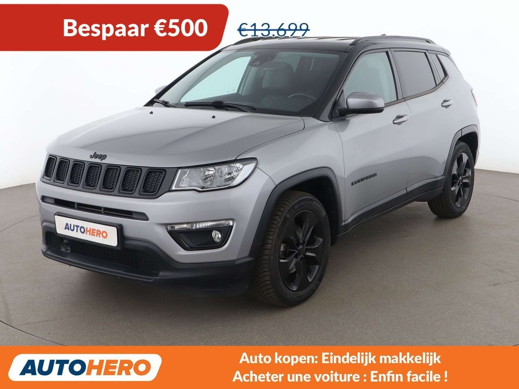 Jeep Compass 1.6 M-Jet Longitude FWD, Autos, Argent ou Gris, Euro 6, Noir, Anti démarrage