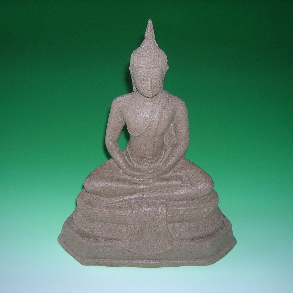 Beeld: Boeddha zittend (Stone-look), Ophalen, Nieuw