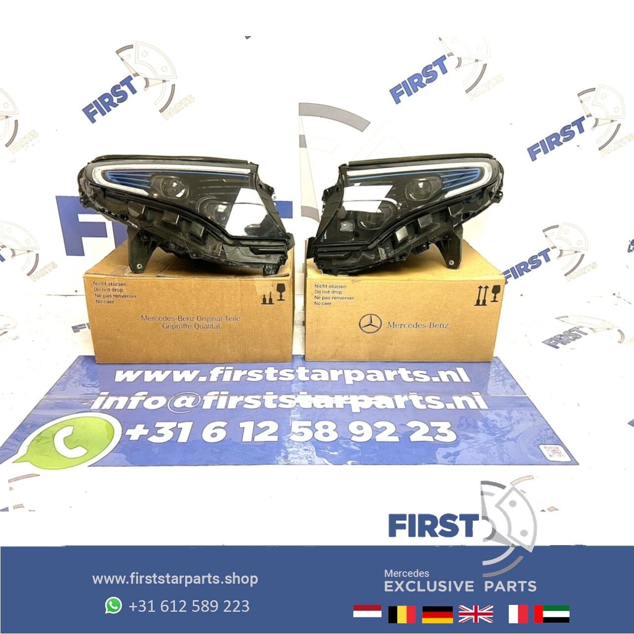 A2939067500 / A2939067600 N293 W293 EQC LED KOPLAMP SET orig, Gebruikt, -, Ophalen of Verzenden, -