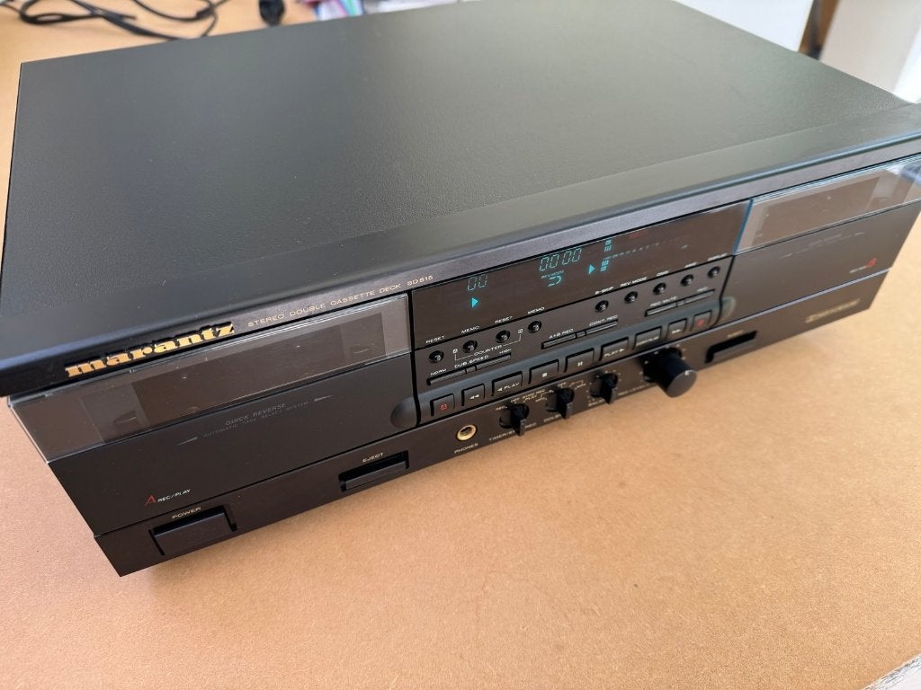 Marantz SD515 — double lecteur cassette avec télécommande, TV, Hi-fi & Vidéo, Decks cassettes, Enlèvement, Double, Marantz, Auto-reverse