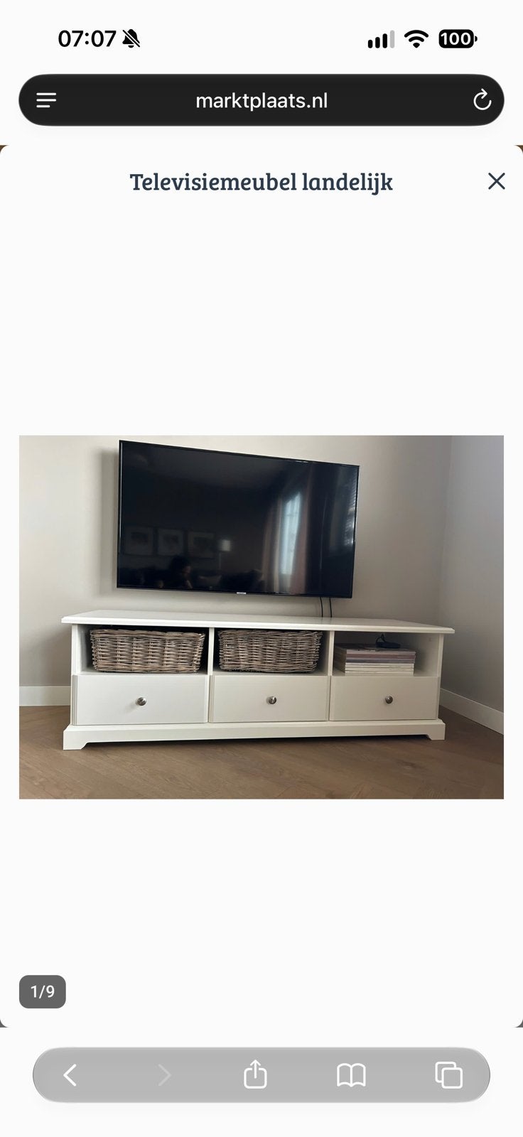 Meuble tv Liatorp ikea, 25 à 50 cm, Moins de 100 cm, 100 à 150 cm, Enlèvement