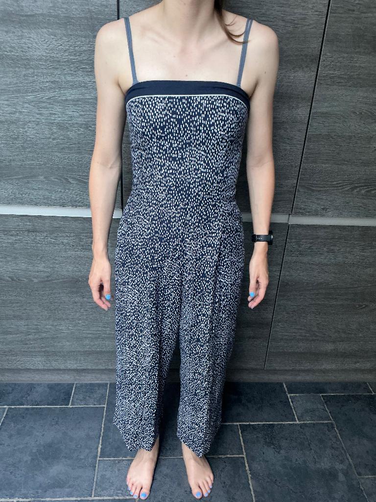 Tommy Hilfiger strapless jumpsuit medium, Kleding | Dames, Jumpsuits, Blauw, Zo goed als nieuw, Tommy Hilfiger, Ophalen