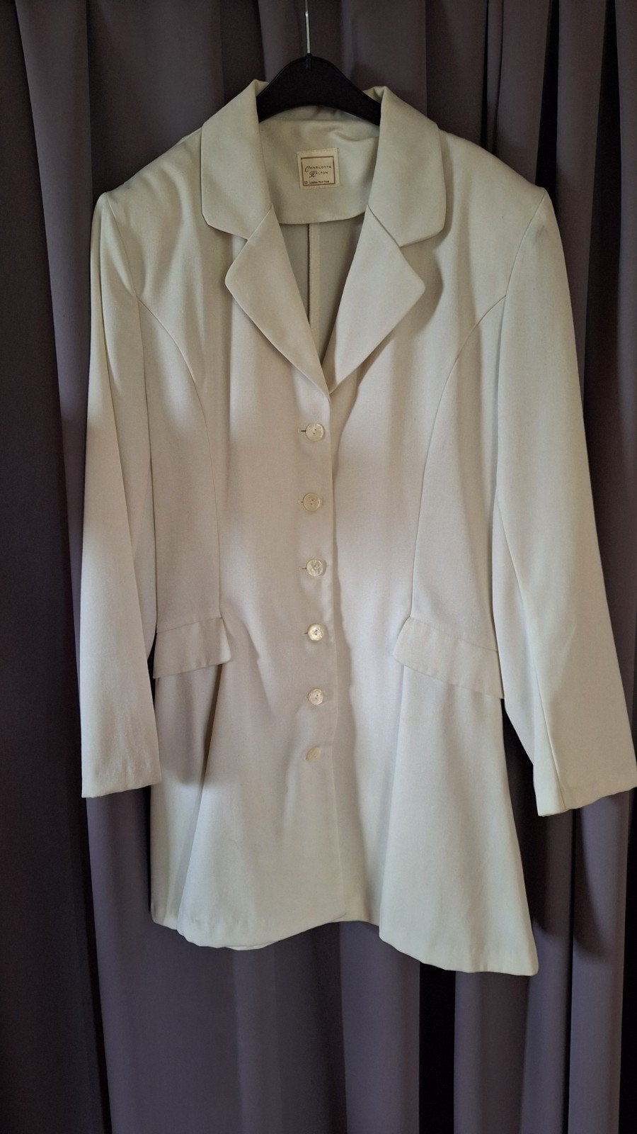 Dames jas wit Maat Medium Charlotte Halton London, Maat 38/40 (M), Wit, Ophalen of Verzenden, Zo goed als nieuw