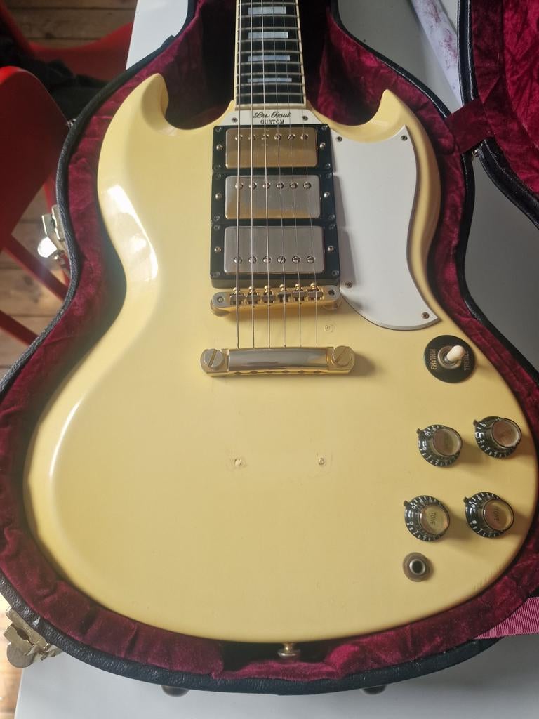 Gibson Les Paul Custom 61 reissue 1987, Antique Ivory, Muziek en Instrumenten, Ophalen, Gibson