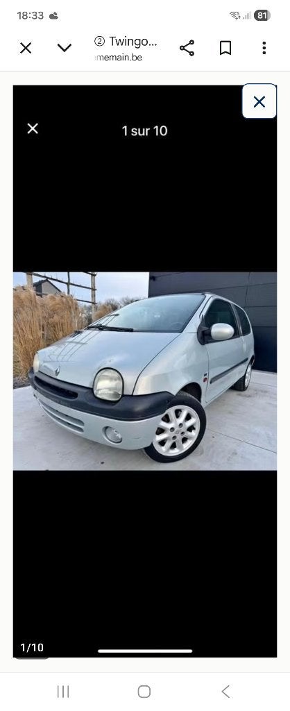 Renault twingo serie Tintin et Milou, Argent ou Gris, Boîte manuelle, Particulier, Tissu