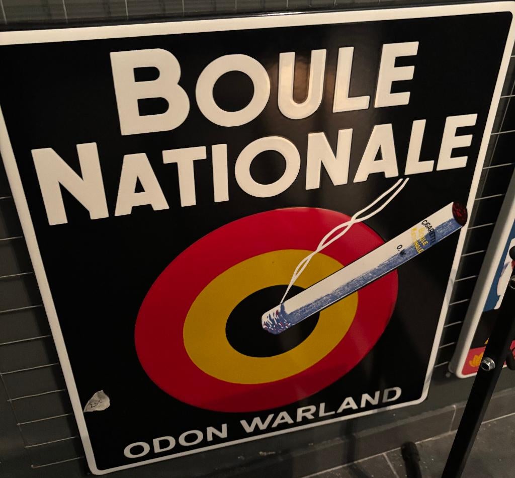 emaille reclamebord boule nationale, Verzamelen, Ophalen of Verzenden, Nieuw, Reclamebord