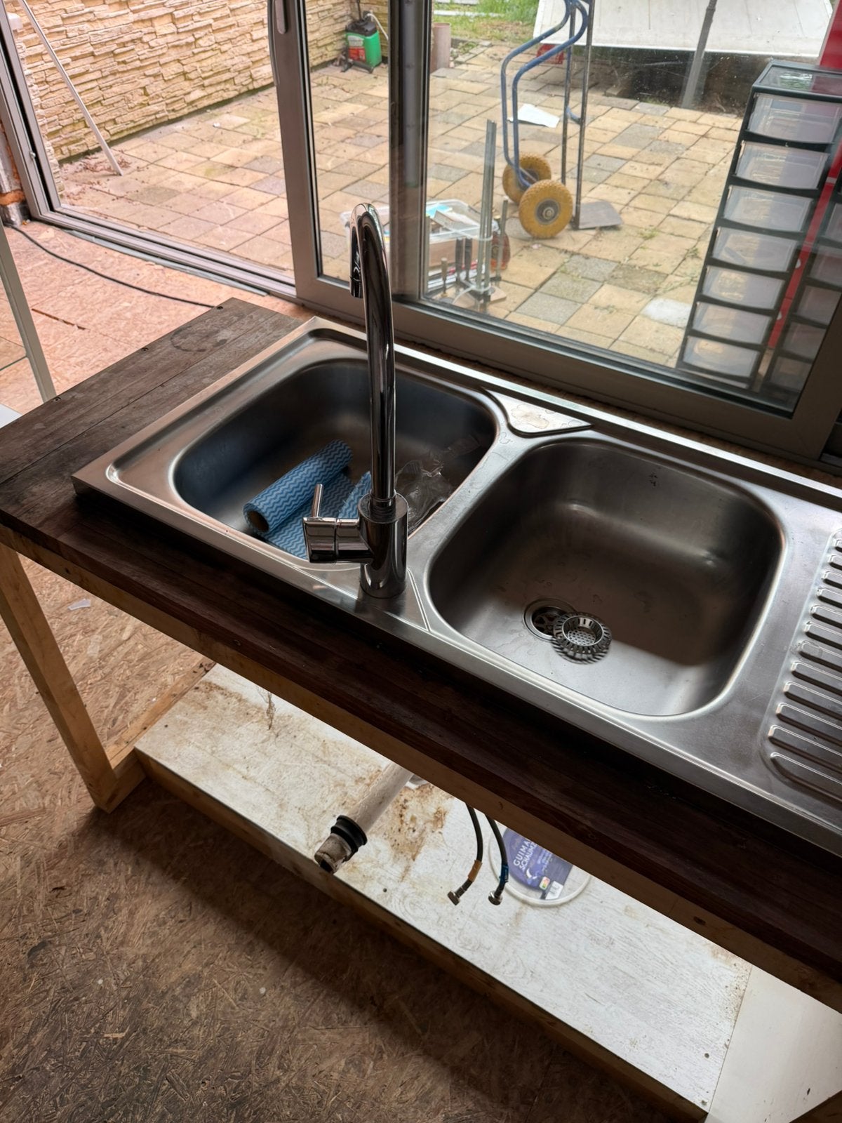 Keuken, Huis en Inrichting, Beige, Ophalen of Verzenden, Zo goed als nieuw, 200 cm of meer