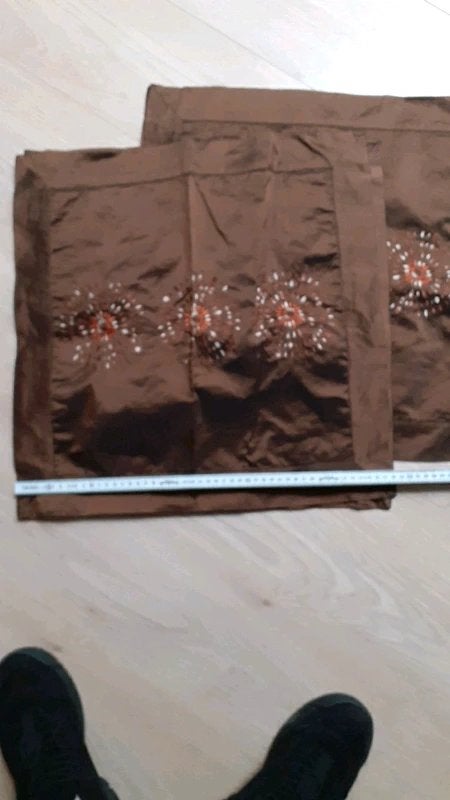Lot de 4 housses de coussin – Marron, Coussin décoratif, Enlèvement ou Envoi, Carré, Brun