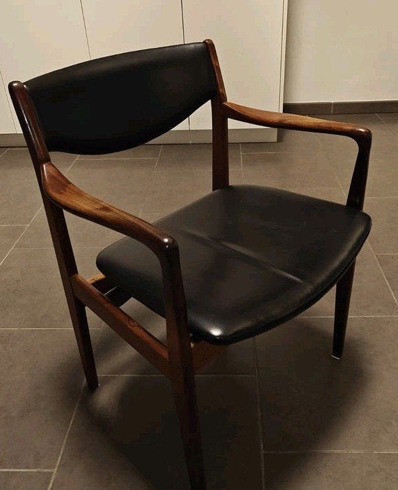 Chaise danoise vintage, Deens mid century, Enlèvement, Utilisé, Bois