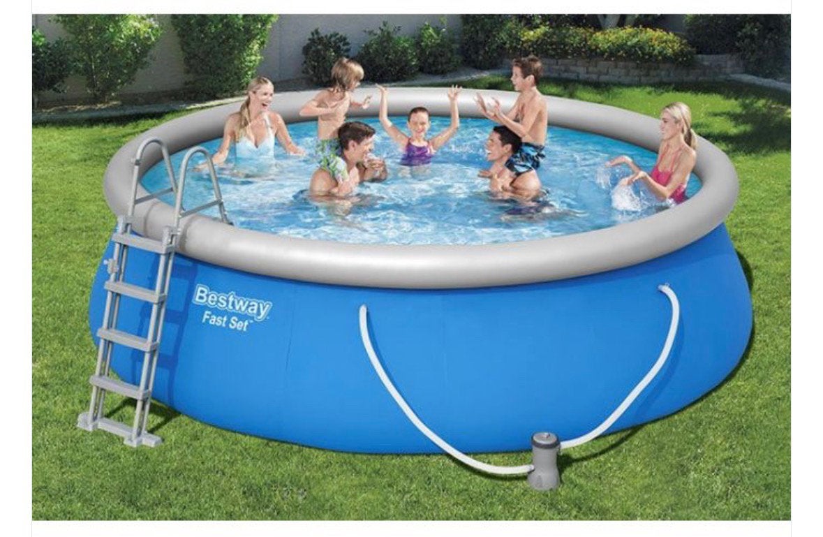 Zwembad 400x0,87 met pomp en afdekzeil, Tuin en Terras, Zwembad-toebehoren, Ophalen, Nieuw, Afdekzeil