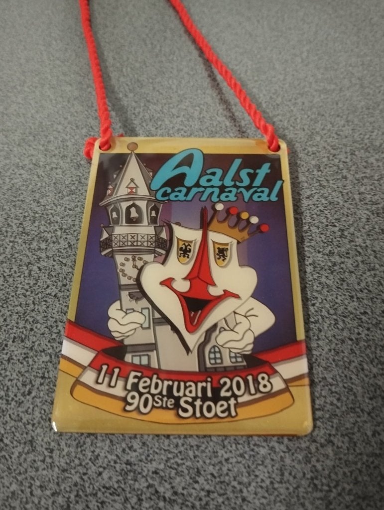 Carnaval medaille Aalst metaal 2018, Ophalen of Verzenden, Overige materialen