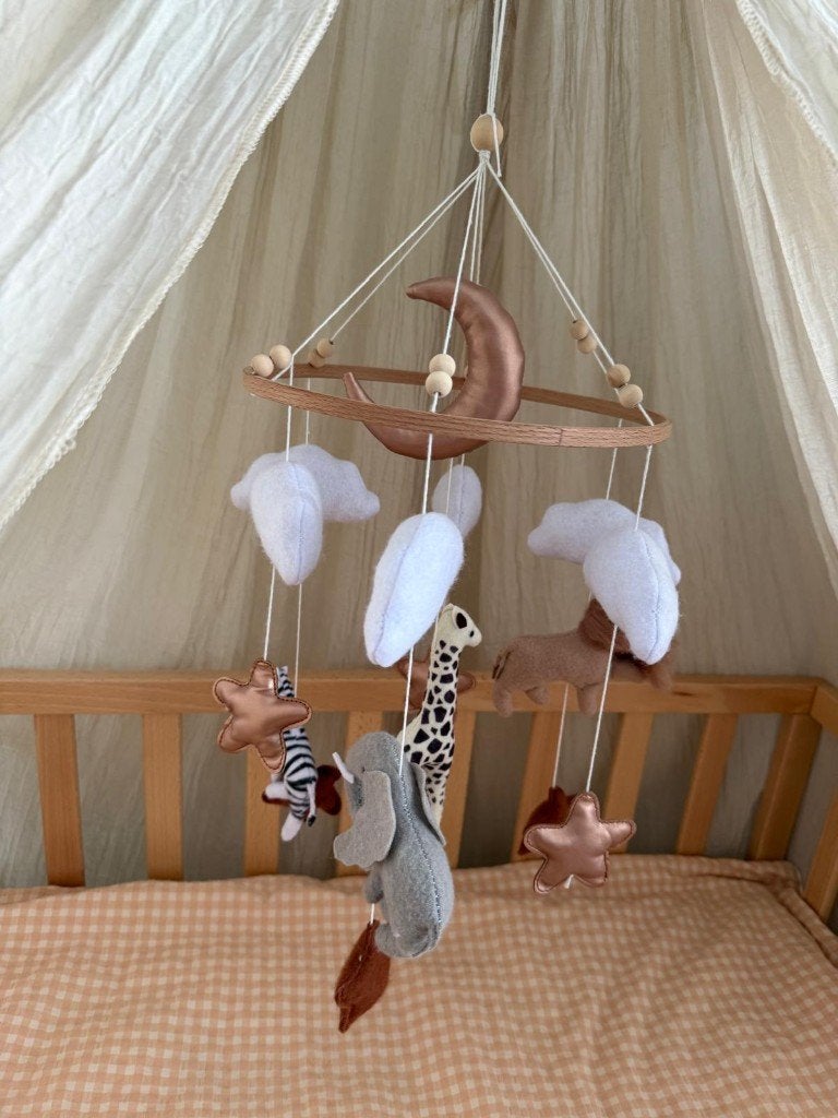 Safari babymobiel + muziekdoosje, Ophalen, Draadloos, Overige merken, Overige typen