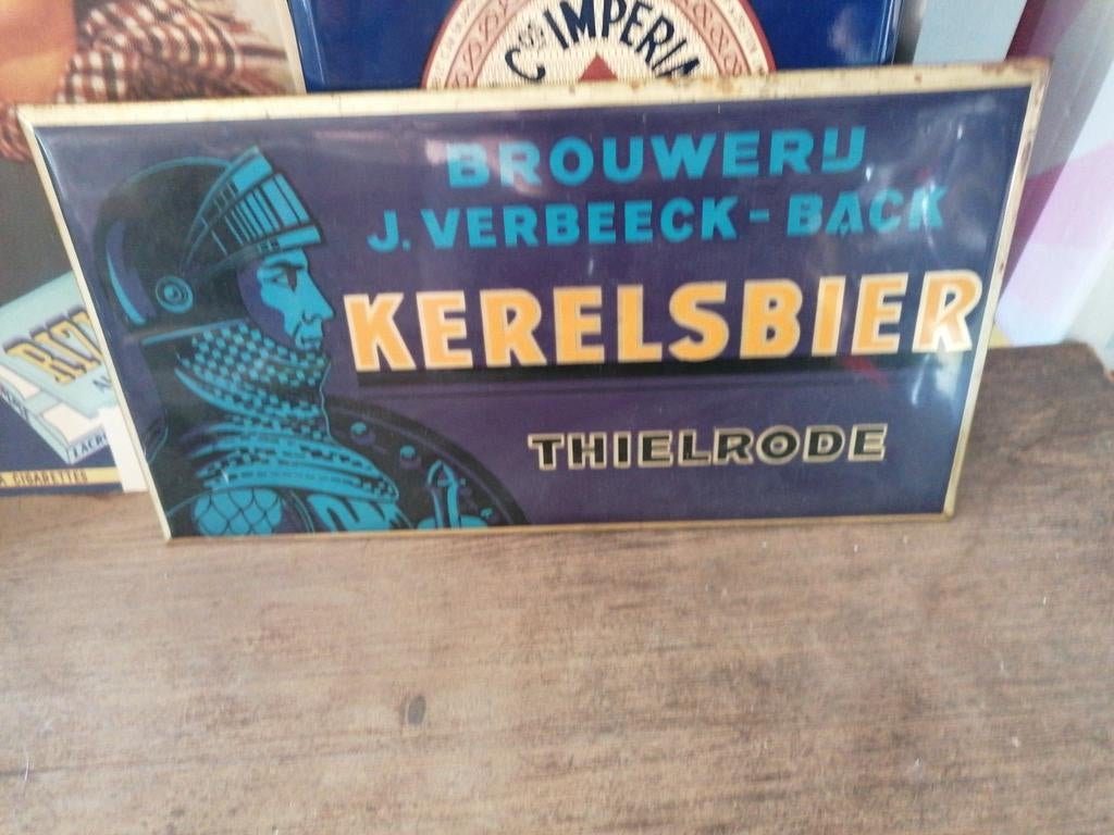Très ancienne enseigne publicitaire à bière Thielrode, Enlèvement ou Envoi