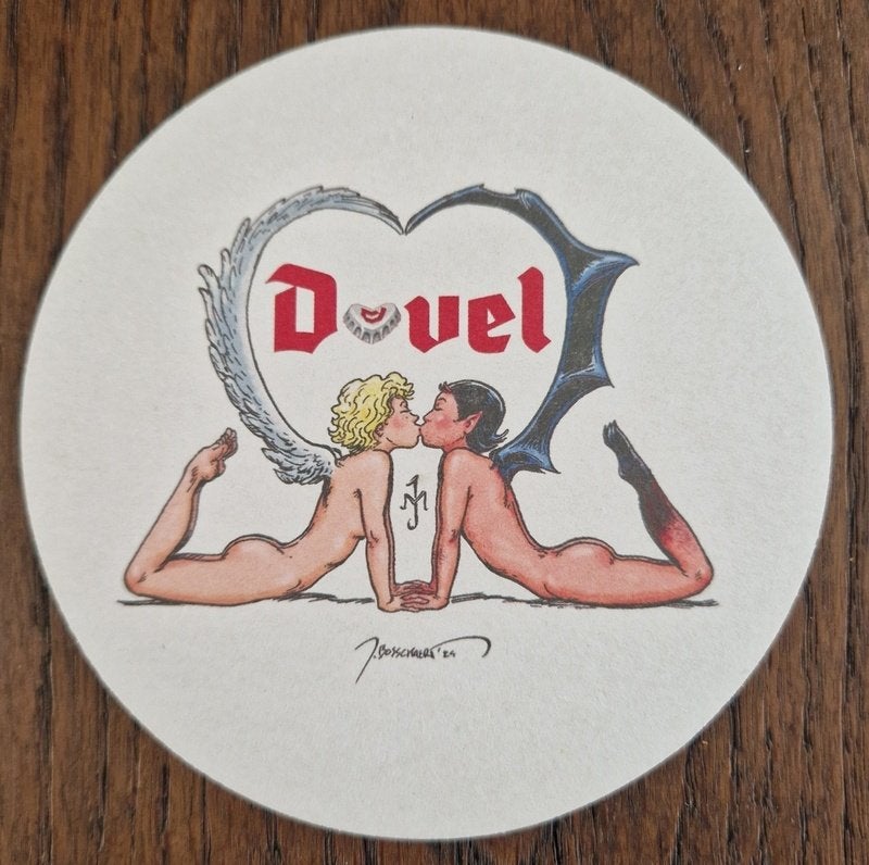 Bierkaartje trouw, Ophalen of Verzenden, Viltje(s), Duvel