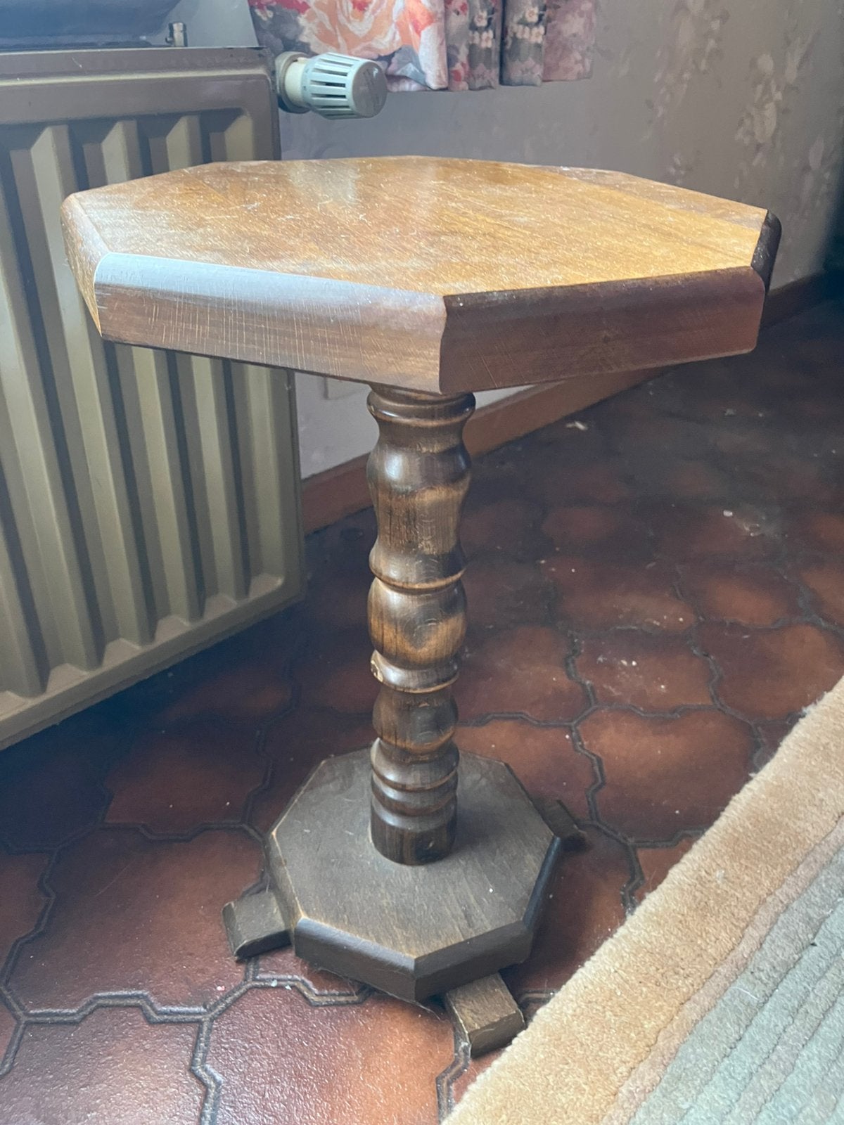 Vintage bijzet tafel / plantenstaander, Ophalen, Gebruikt