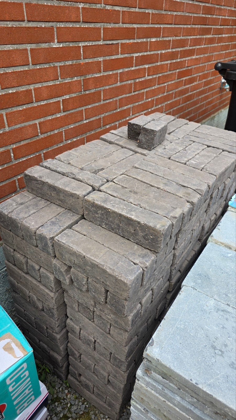Kleiklinkers grijs-zwart 20x60x50 380 stuks of, Tuin en Terras, Tegels en Klinkers, Ophalen, Nieuw, Klinkers