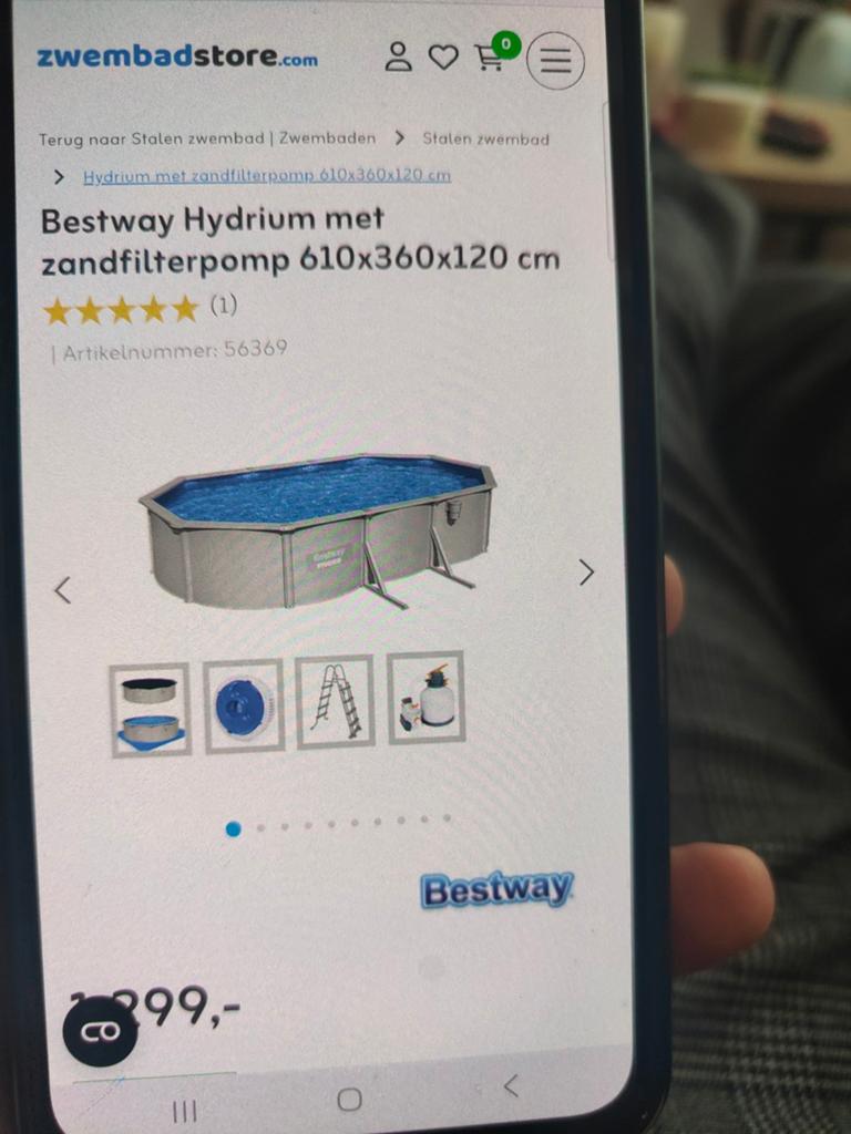Piscine Bestway Hydrium 6,10m + Chauffage & Filtre, Jardin & Terrasse, Piscines, 300 cm ou plus, Enlèvement, Utilisé, Piscines hors sol