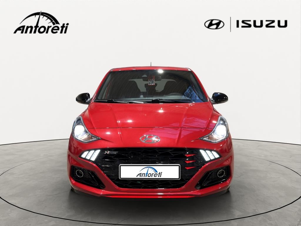 Hyundai  i10 1.0 T-GDi Sky N-Line, Auto's, Hyundai, Voorwielaandrijving, Stof, USB, Zwart