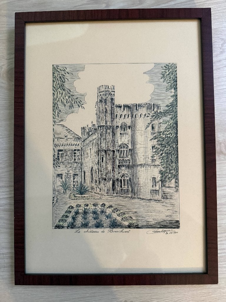 Le château de Bouchout 1980 door Ivan Bauwens, Antiek en Kunst, Ophalen