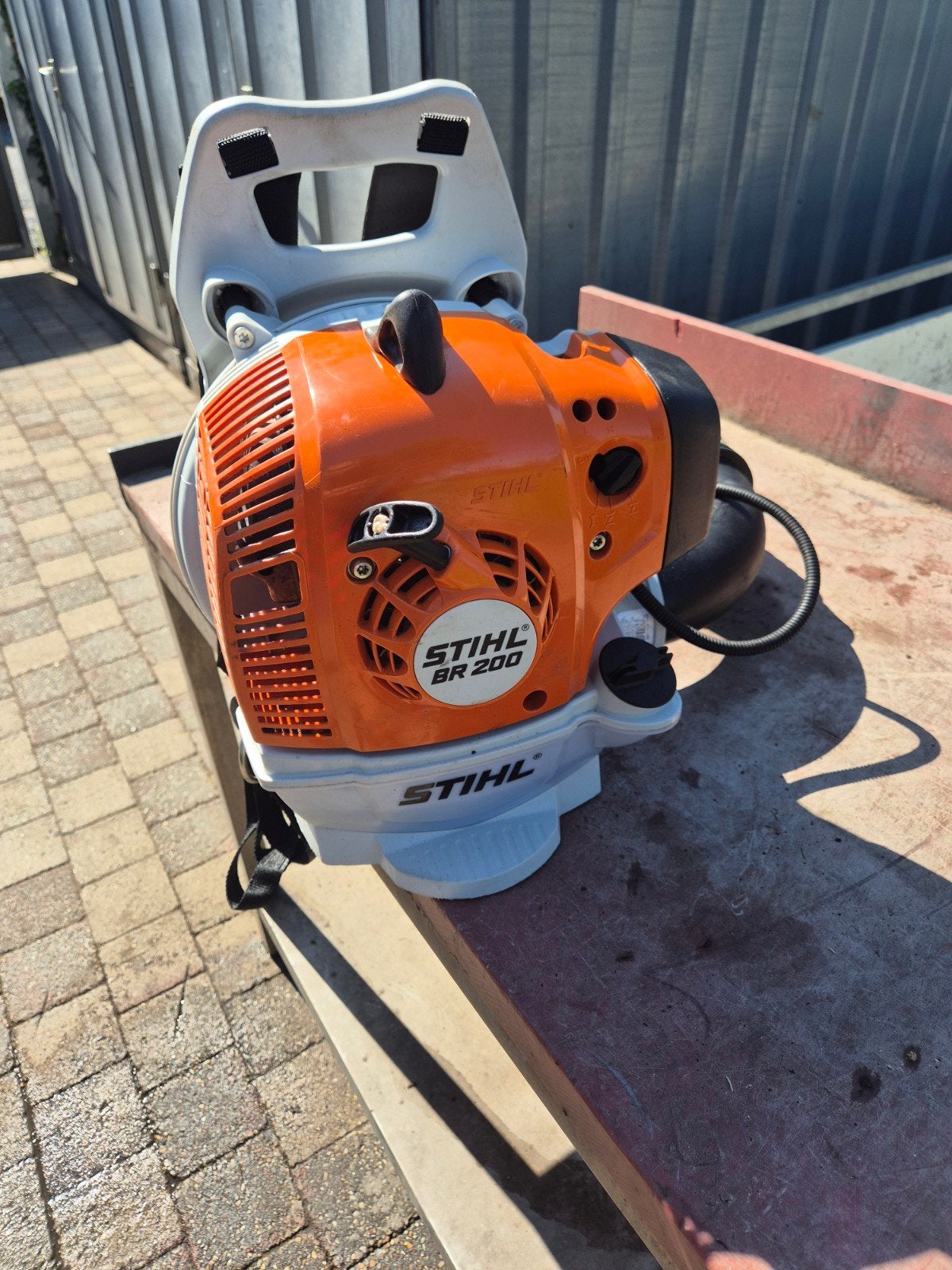 Stihl BR 200 ruggedragen benzine bladblazer, Ophalen, Benzine, Honda stihl, Ruggedragen