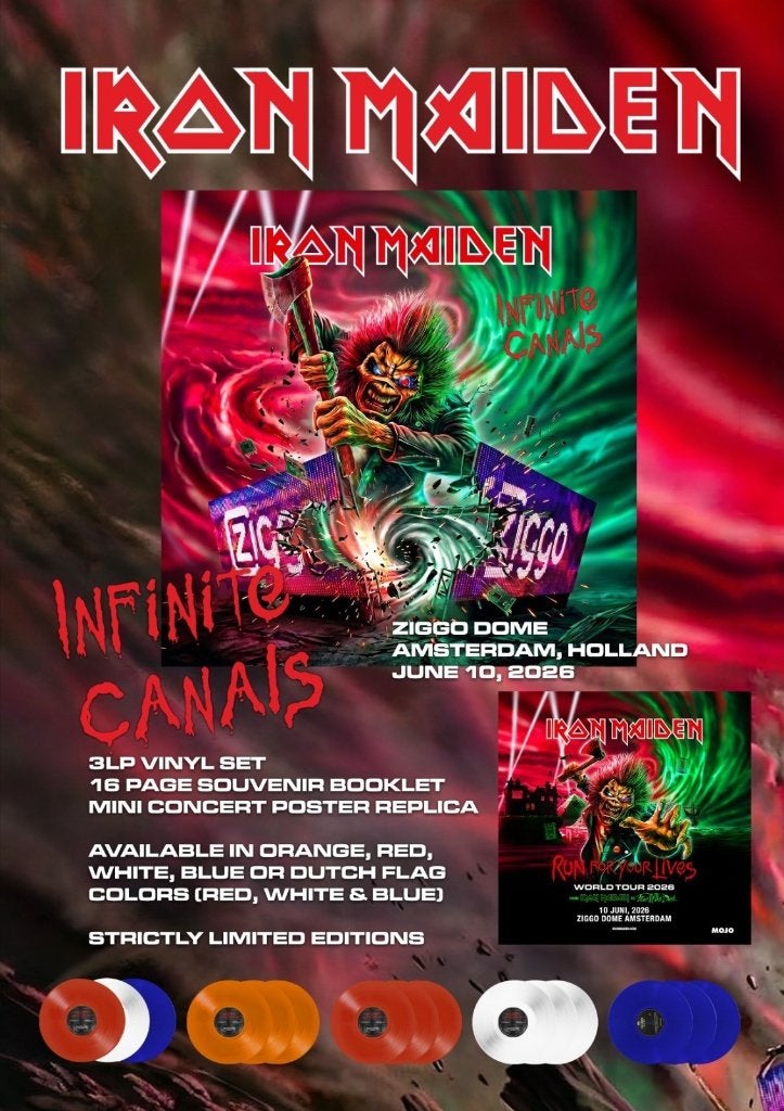 IRON MAIDEN - INFINITE CANALS - 3 lp ORANGE vinyl, Housse de protection extérieure, Enlèvement ou Envoi, LP