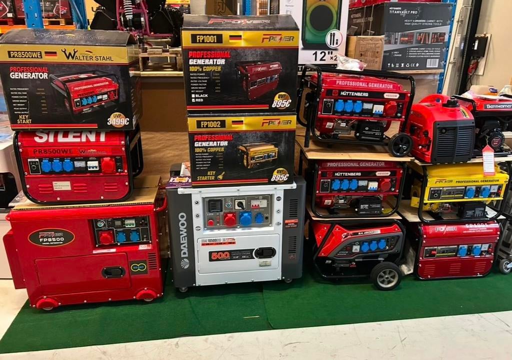 Nieuwe benzine en diesel aggregaten vanaf €149 met showroom, Caravans en Kamperen, Ophalen, Nieuw