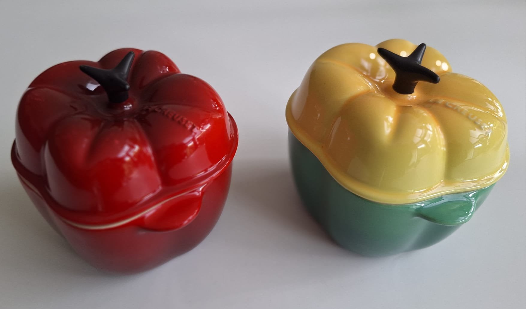 Le Creuset paprika mini-stoofpannetjes in aardewerk, Ophalen, Zo goed als nieuw, Aardewerk, Vintage