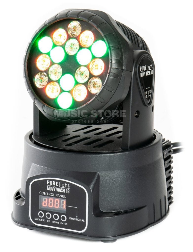 4x Lyre Wash compacte avec LED 18x1 Watt, Musique & Instruments, Enlèvement, Comme neuf, Lumières, Couleur