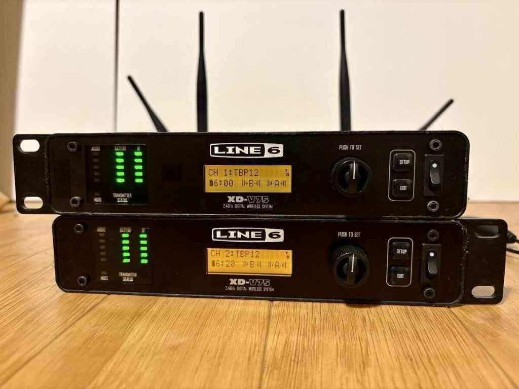 2x Line 6 XD-V75 Draadloze Microfoon Set, Muziek en Instrumenten, Microfoons, Ophalen of Verzenden, Zo goed als nieuw, Draadloos