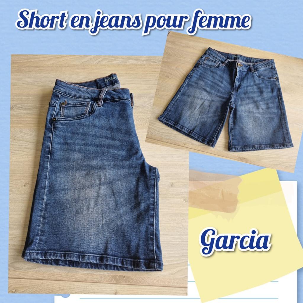 Short en jeans pour femme-bleu-Garcia-T.38, Vêtements | Femmes, Taille 38/40 (M), Enlèvement ou Envoi, Porté, Bleu