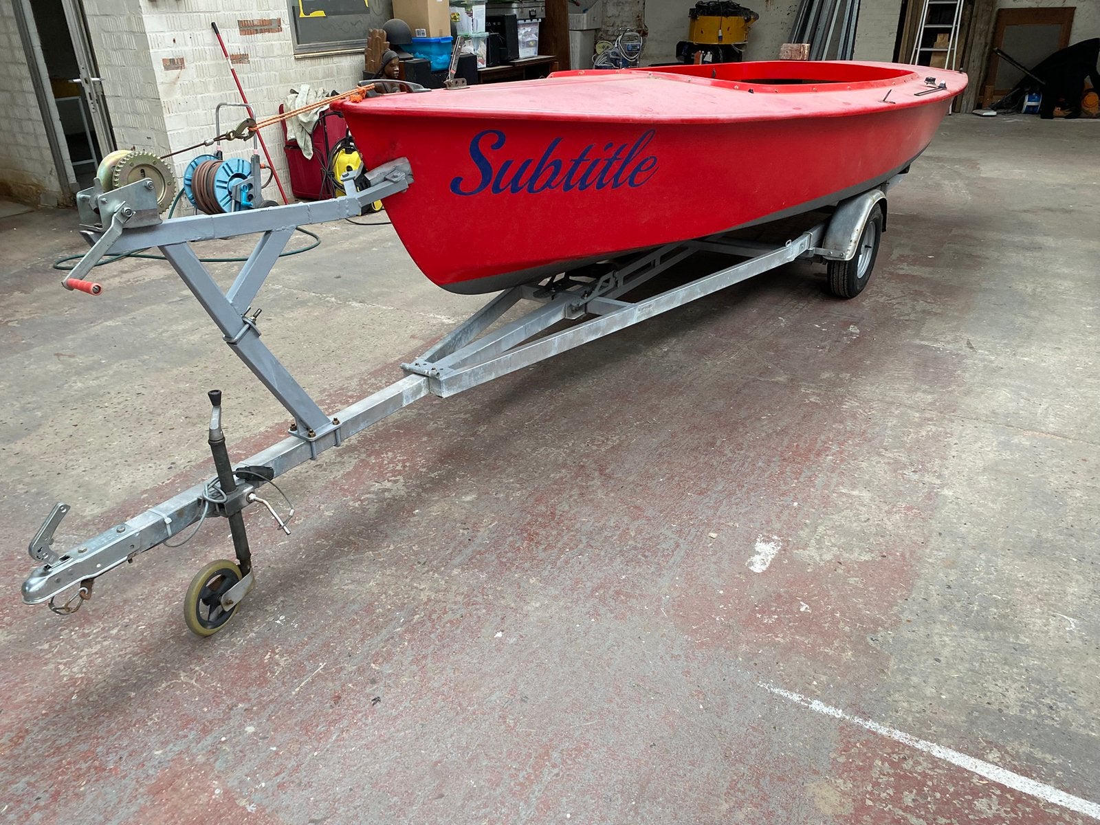 Leuk project bootje4,7m op galvaniseerde kiptrailer, Watersport en Boten, Ophalen, Gebruikt
