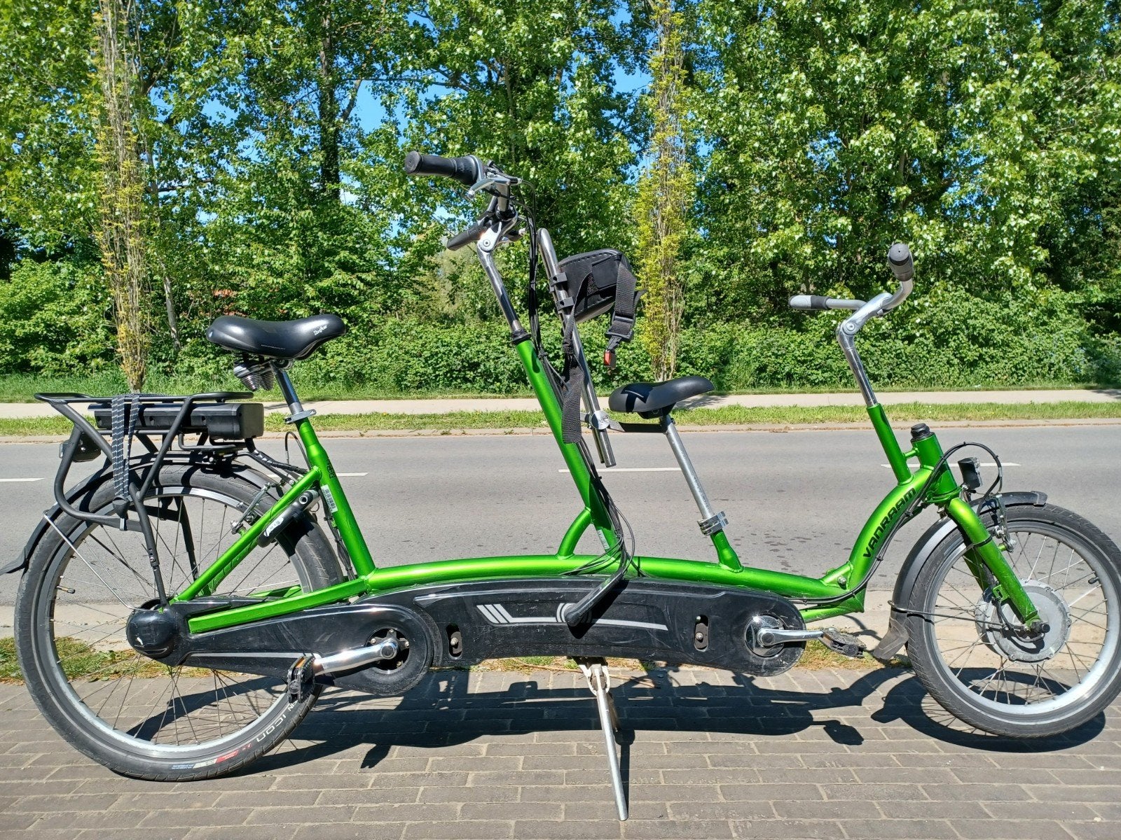 Kind-oudertandem Van Raam Kivo (mag weg bij goed bod), Fietsen en Brommers, Ophalen, Minder dan 10 versnellingen, Gebruikt, Velgrem