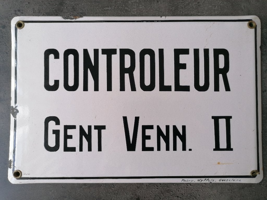 email bord    30x20  :   CONTROLEUR, Antiek en Kunst, Ophalen of Verzenden