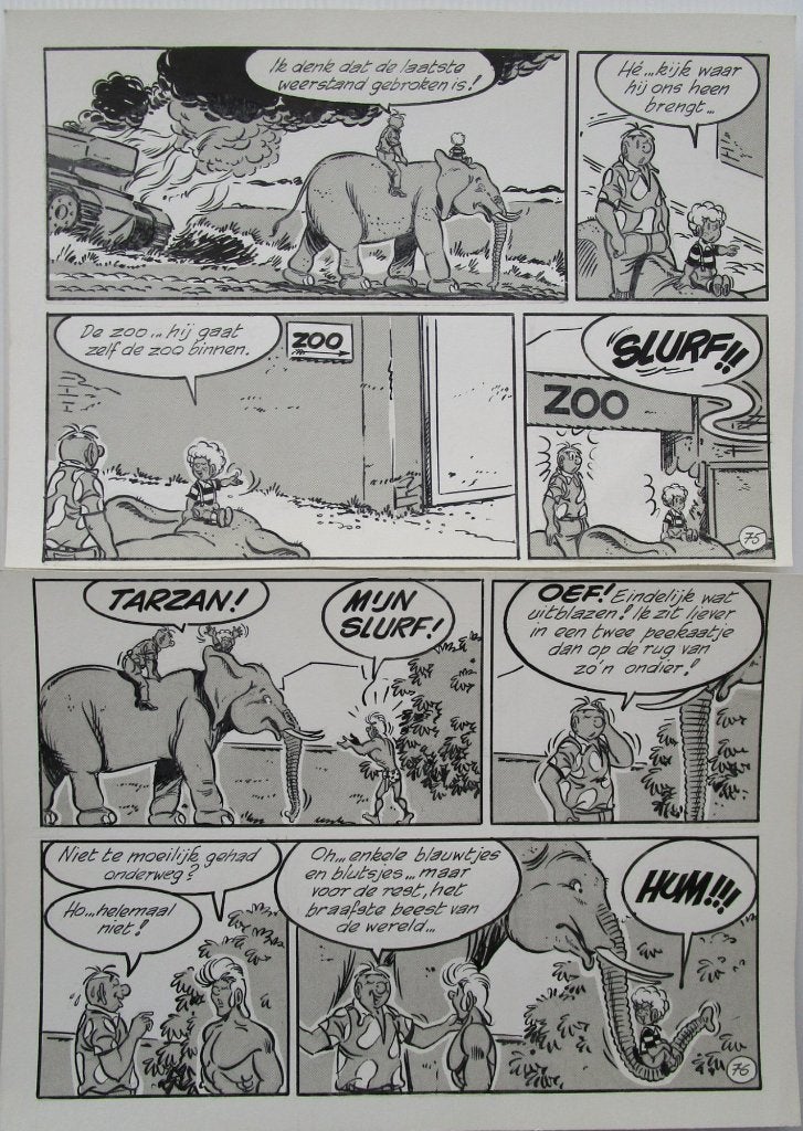 HUREY - Originele pagina - Hugo de Reymaeker (, Ophalen of Verzenden
