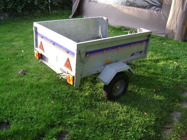 Kar (klein) voor Quad ,mini tractor ,auto. Gegalvaniseerd., Ophalen, Gebruikt