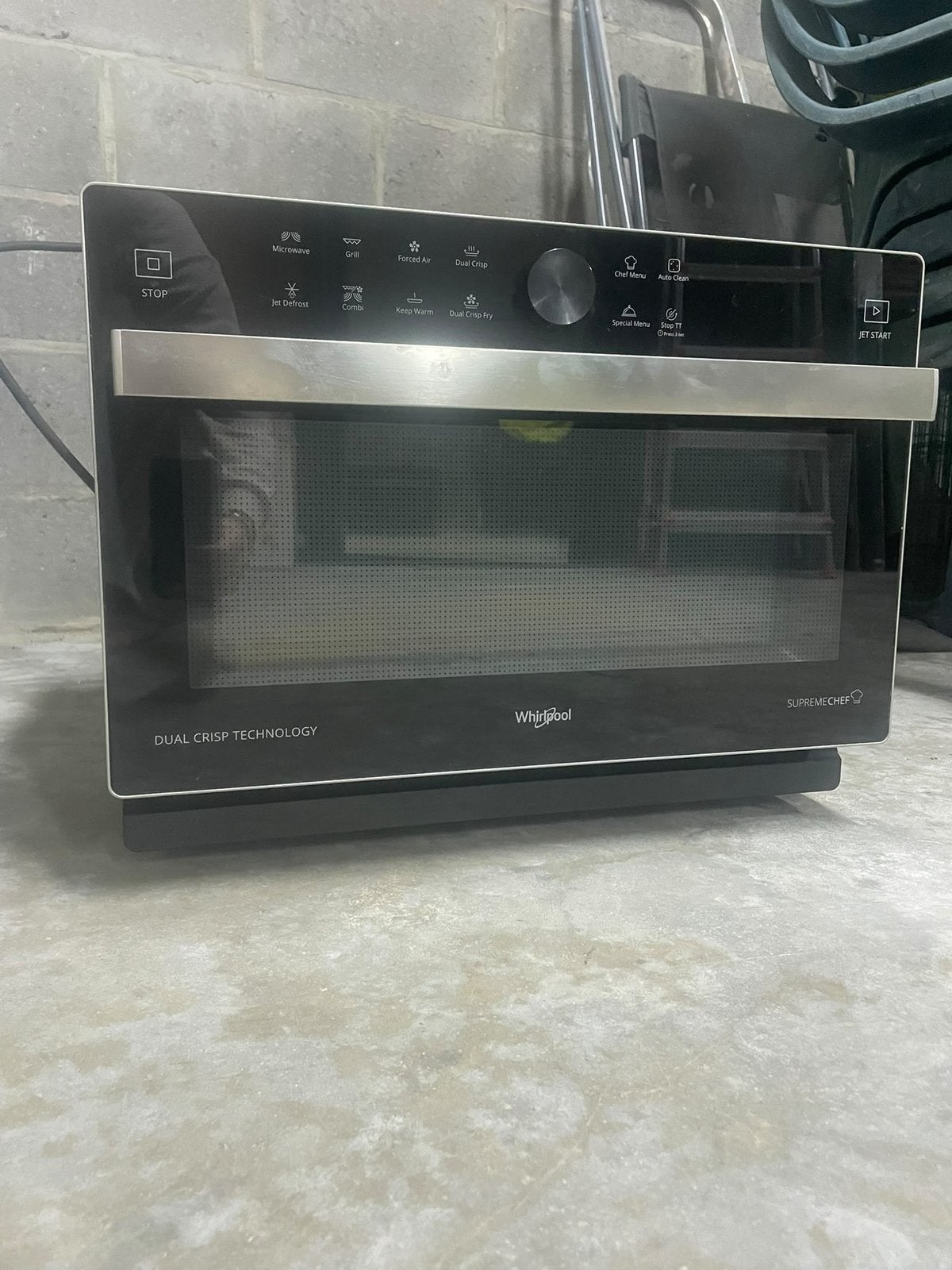 Whirlpool Supreme Chef MWP 338 SB combimagnetron – 33L, Croustillant, Comme neuf, Enlèvement, Four à micro-ondes combiné