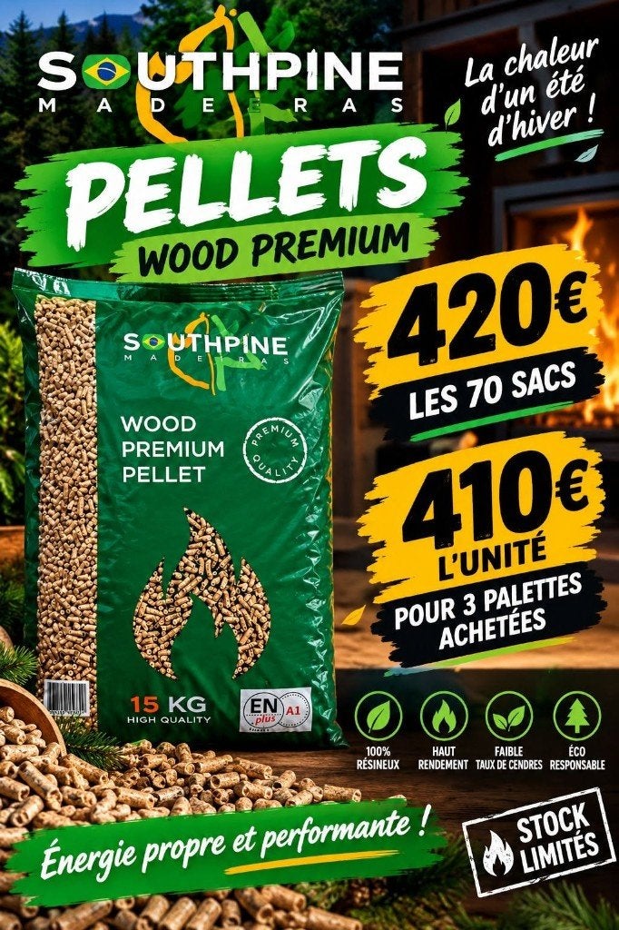 Palettes de Pellets 100 % résineux. Paiement à la livraison, 6 m³ of meer, Verzenden, Blokken
