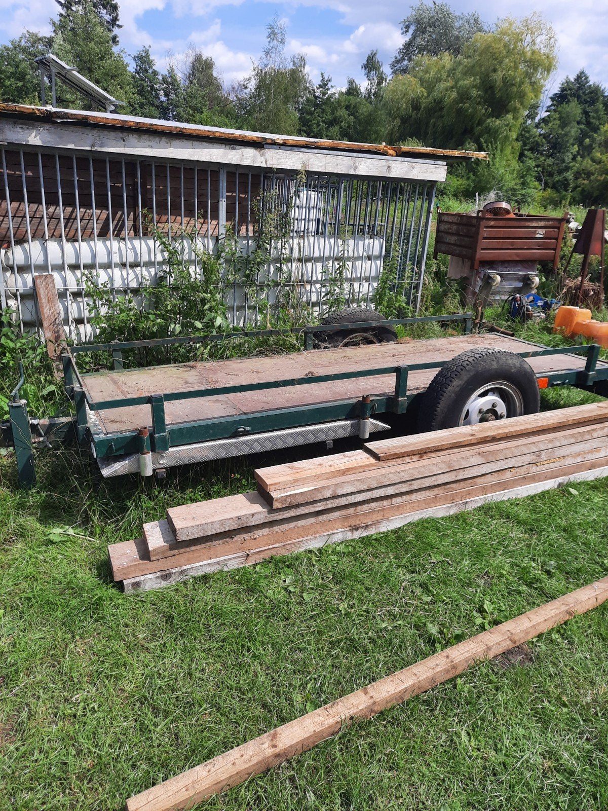 Tractor kar met oprij rampen, Ophalen of Verzenden