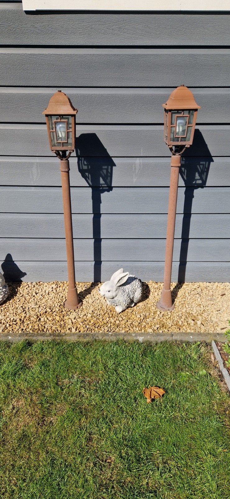 Buitenlantaarn Massive kleur bruin 115cm, Tuin en Terras, Ophalen, Gebruikt, Aluminium, 50 tot 250 watt