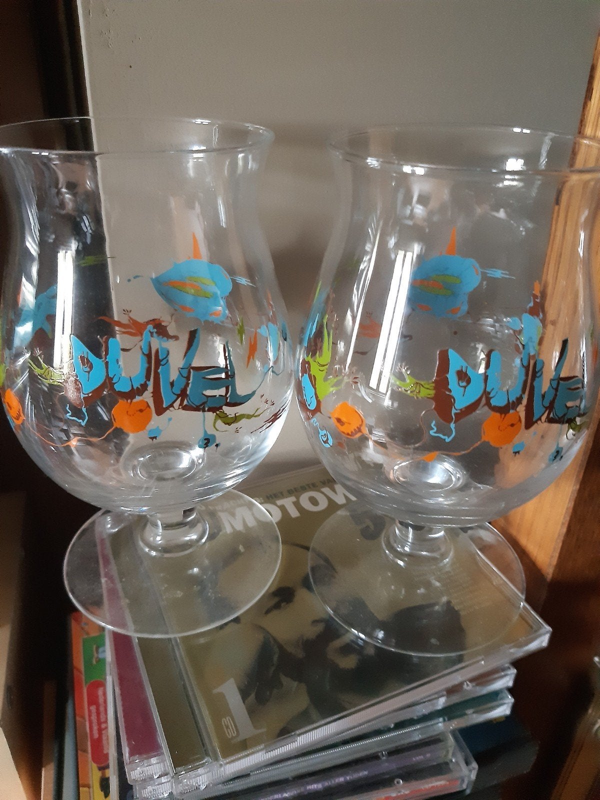 glazen van duvel 2 stuks 5 eur, Collections, Verres & Petits Verres, Enlèvement