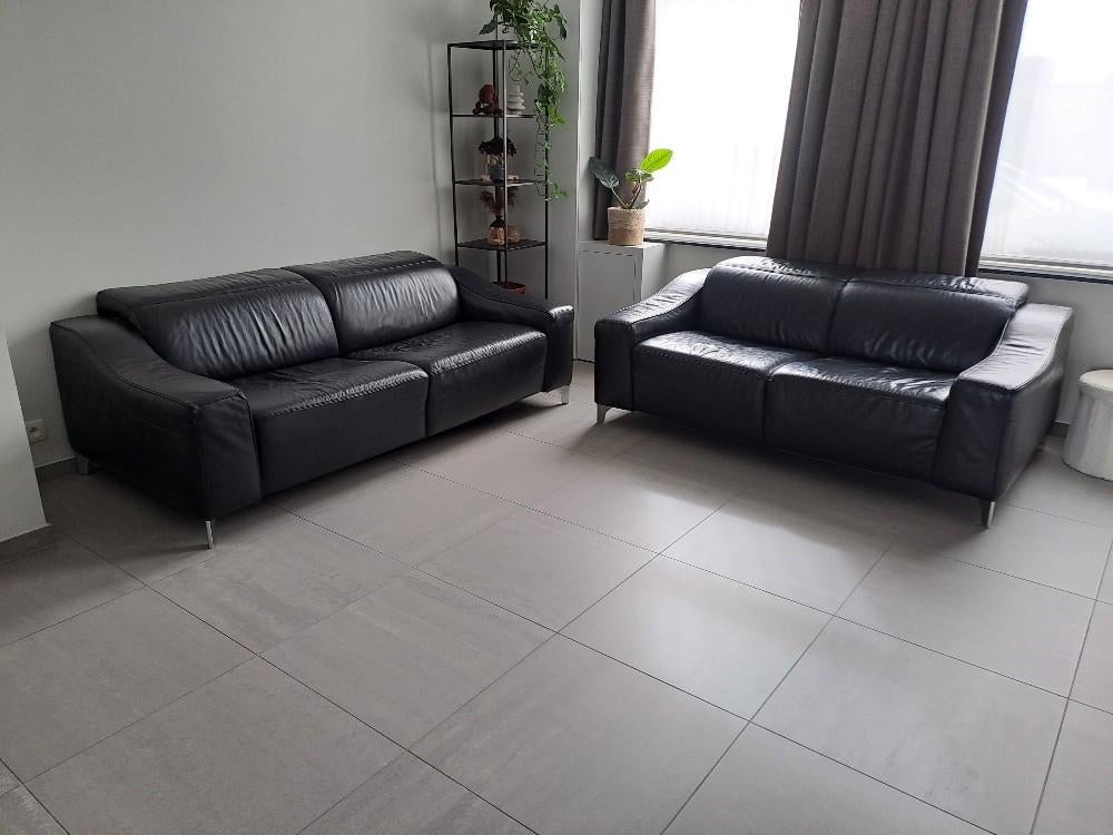 zetel 2 en 3-zit Natuzzi, Ophalen, Gebruikt, Driepersoons, 75 tot 100 cm
