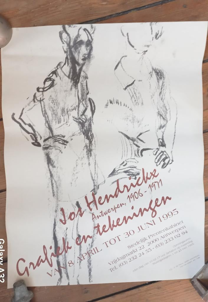 affiche Jos Hendrickx Stedelijk Prentenkabinet 1995 Antwerp, Verzenden