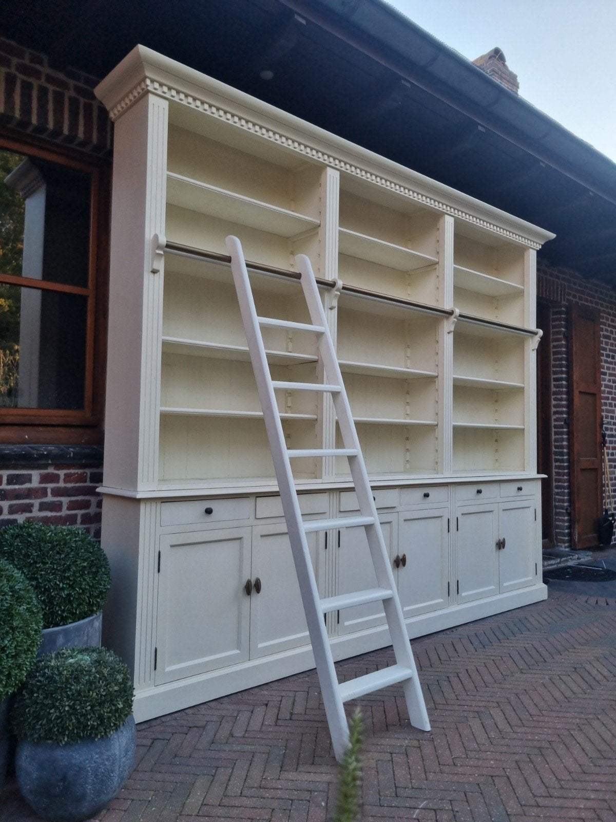 prachtige boekenkast/bibliotheekkast 300cm ART:, Ophalen, Met lade(s), 200 cm of meer, .