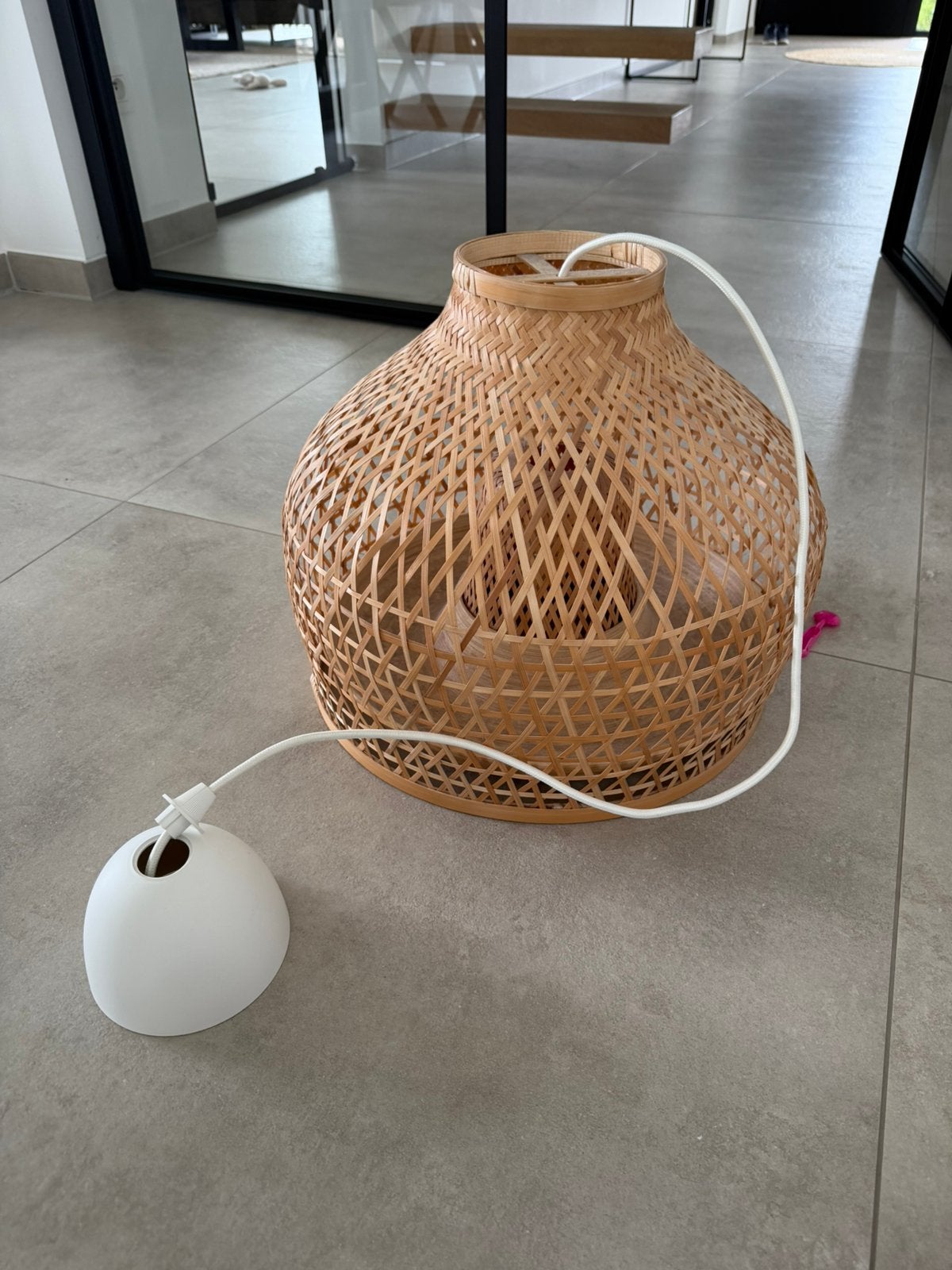 lampe suspendue en bambou, Enlèvement, Comme neuf