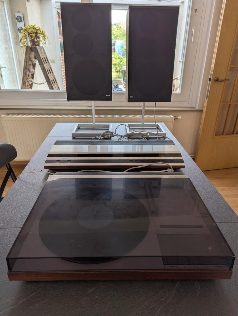 Bang & olufsen set radio, platenspeler en boxen, Ophalen, Platenspeler