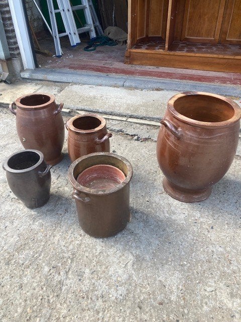 set potten in aardewerk, Tuin en Terras, Rond, Zo goed als nieuw, Binnen, Aardewerk