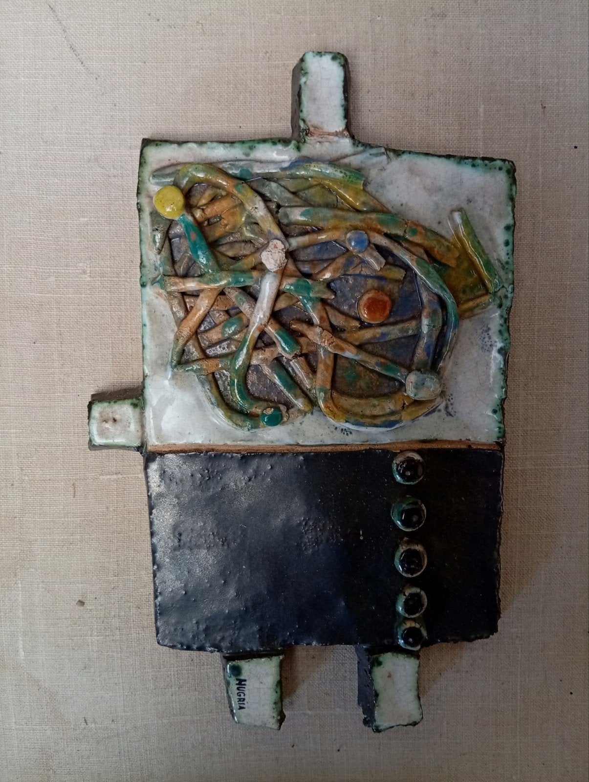 Art Brut. Oude sculptuur. Karakter met lef. Ceram, Ophalen of Verzenden