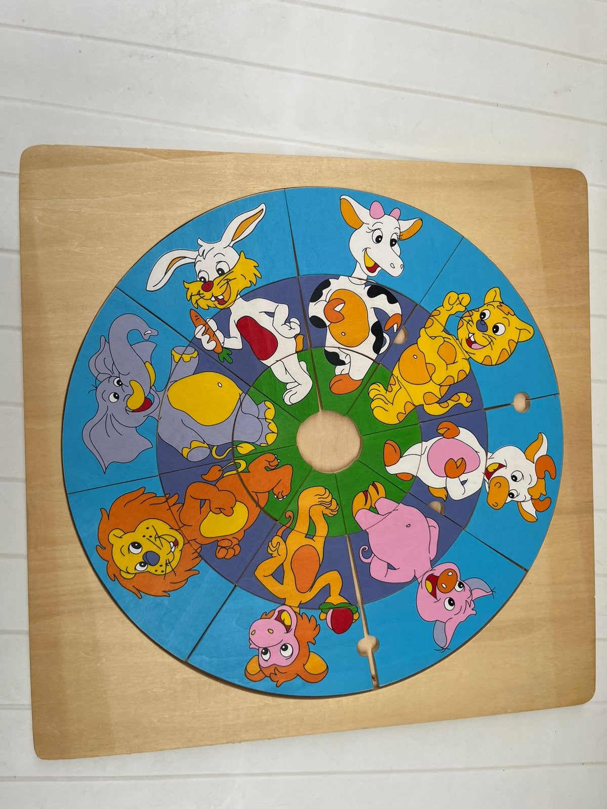 Houten puzzel “ bouw het juiste dier “, Kinderen en Baby's, Ophalen of Verzenden, Zo goed als nieuw