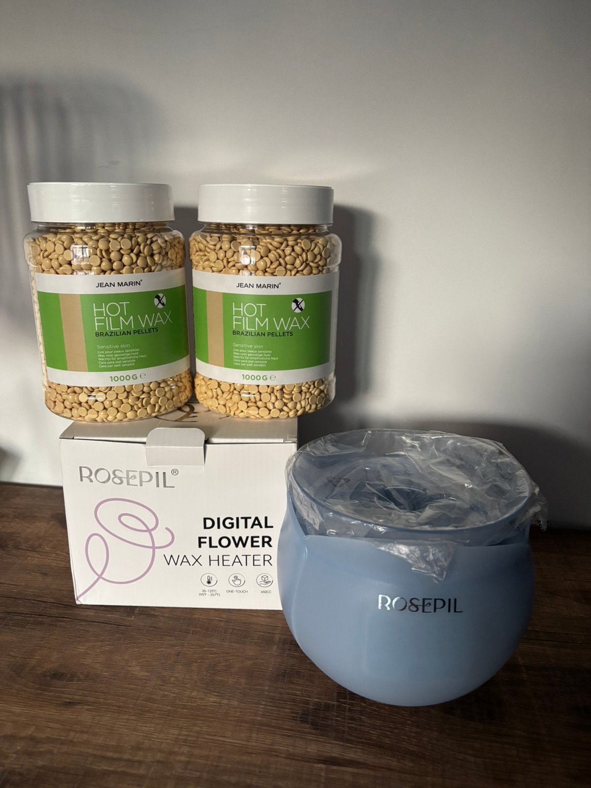 Rosepil Waxverwarmer + 2 kg Jean Marin Waxparels, Bijoux, Sacs & Beauté, Beauté | Soins du corps, Enlèvement ou Envoi, Neuf, Autres types